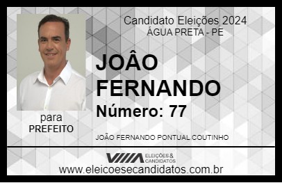 Candidato JOÂO FERNANDO 2024 - ÁGUA PRETA - Eleições