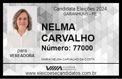 Candidato NELMA CARVALHO 2024 - GARANHUNS - Eleições