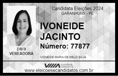 Candidato IVONEIDE JACINTO 2024 - GARANHUNS - Eleições