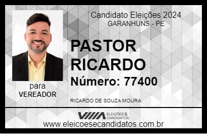 Candidato PASTOR RICARDO 2024 - GARANHUNS - Eleições