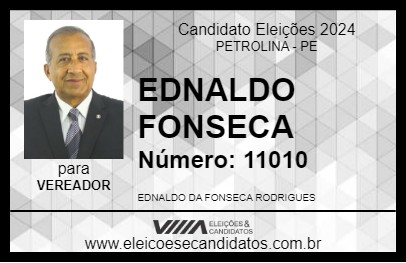 Candidato EDNALDO FONSECA 2024 - PETROLINA - Eleições