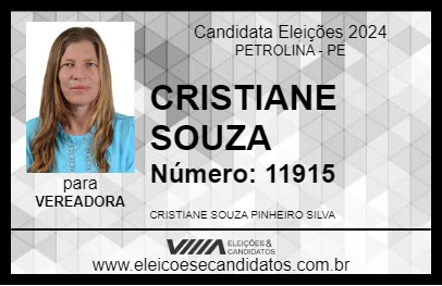 Candidato CRISTIANE SOUZA  2024 - PETROLINA - Eleições