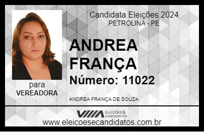 Candidato ANDREA FRANÇA 2024 - PETROLINA - Eleições