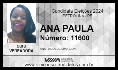 Candidato ANA PAULA  2024 - PETROLINA - Eleições