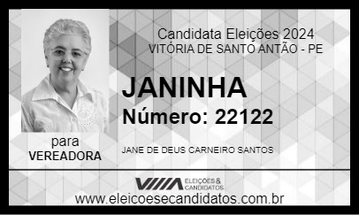 Candidato JANINHA 2024 - VITÓRIA DE SANTO ANTÃO - Eleições