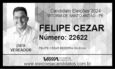 Candidato FELIPE CEZAR 2024 - VITÓRIA DE SANTO ANTÃO - Eleições