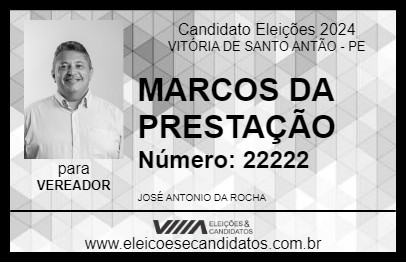 Candidato MARCOS DA PRESTAÇÃO 2024 - VITÓRIA DE SANTO ANTÃO - Eleições