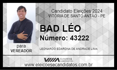 Candidato BAD LÉO 2024 - VITÓRIA DE SANTO ANTÃO - Eleições