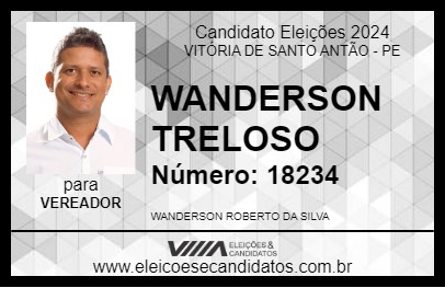 Candidato WANDERSON TRELOSO 2024 - VITÓRIA DE SANTO ANTÃO - Eleições