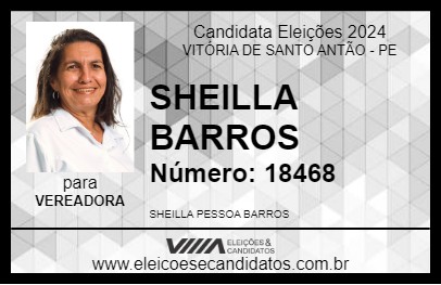 Candidato SHEILLA BARROS 2024 - VITÓRIA DE SANTO ANTÃO - Eleições