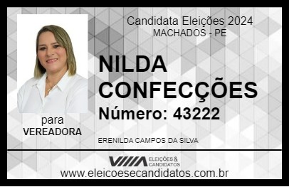 Candidato NILDA CONFECÇÕES 2024 - MACHADOS - Eleições