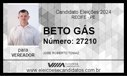 Candidato BETO GÁS 2024 - RECIFE - Eleições