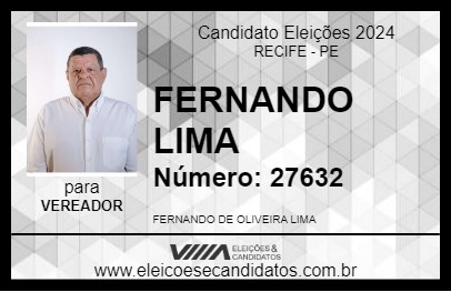 Candidato FERNANDO LIMA 2024 - RECIFE - Eleições