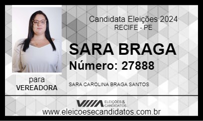 Candidato SARA BRAGA 2024 - RECIFE - Eleições