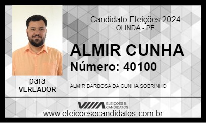 Candidato ALMIR CUNHA 2024 - OLINDA - Eleições