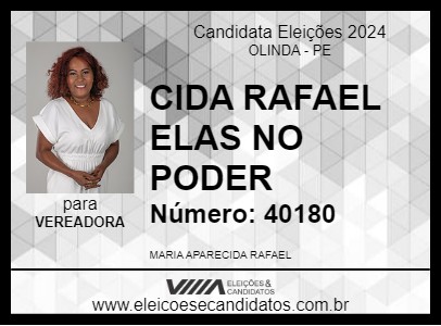 Candidato CIDA RAFAEL ELAS NO PODER 2024 - OLINDA - Eleições