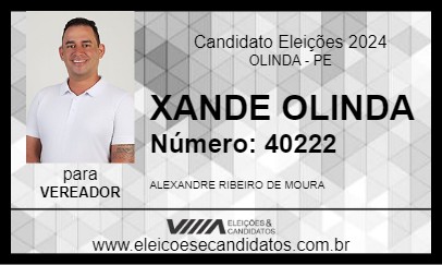 Candidato XANDE OLINDA  2024 - OLINDA - Eleições