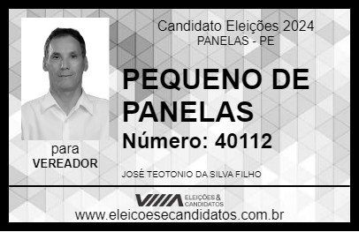 Candidato PEQUENO DE PANELAS 2024 - PANELAS - Eleições