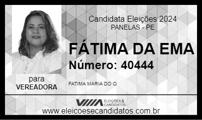 Candidato FÁTIMA DA EMA 2024 - PANELAS - Eleições