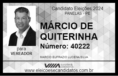 Candidato MÁRCIO DE QUITERINHA 2024 - PANELAS - Eleições