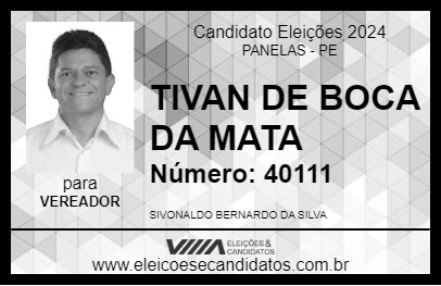 Candidato TIVAN DE BOCA DA MATA 2024 - PANELAS - Eleições