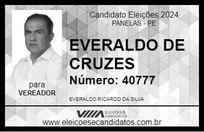 Candidato EVERALDO DE CRUZES 2024 - PANELAS - Eleições