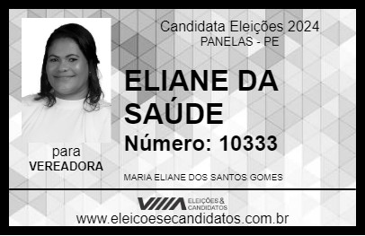 Candidato ELIANE DA SAÚDE 2024 - PANELAS - Eleições