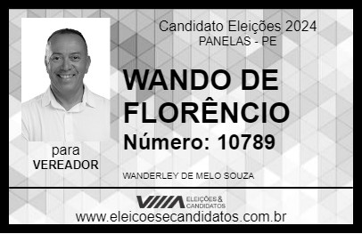 Candidato WANDO DE FLORÊNCIO 2024 - PANELAS - Eleições