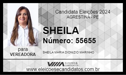 Candidato SHEILA 2024 - AGRESTINA - Eleições