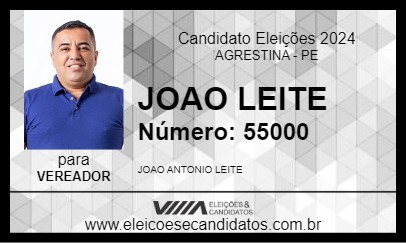 Candidato JOAO LEITE 2024 - AGRESTINA - Eleições