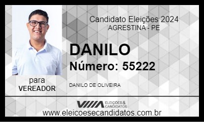 Candidato DANILO 2024 - AGRESTINA - Eleições