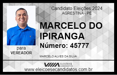 Candidato MARCELO DO IPIRANGA 2024 - AGRESTINA - Eleições