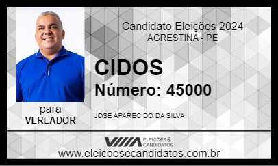 Candidato CIDOS 2024 - AGRESTINA - Eleições