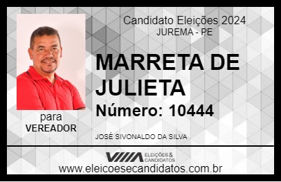 Candidato MARRETA DE JULIETA 2024 - JUREMA - Eleições