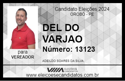 Candidato DEL DO VARJAO 2024 - OROBÓ - Eleições