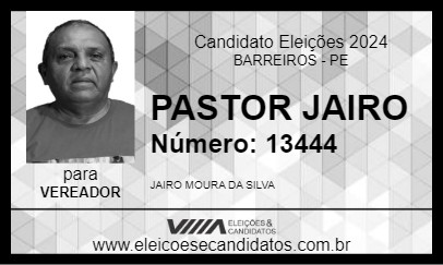 Candidato PASTOR JAIRO 2024 - BARREIROS - Eleições