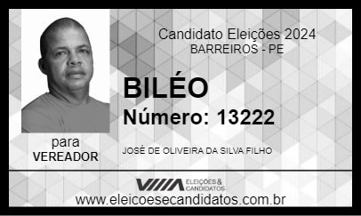 Candidato BILÉO 2024 - BARREIROS - Eleições