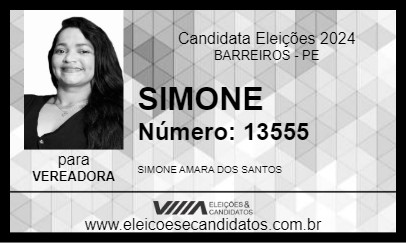 Candidato SIMONE 2024 - BARREIROS - Eleições