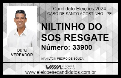 Candidato NILTINHO DO SOS RESGATE 2024 - CABO DE SANTO AGOSTINHO - Eleições