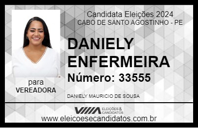 Candidato DANIELY ENFERMEIRA 2024 - CABO DE SANTO AGOSTINHO - Eleições