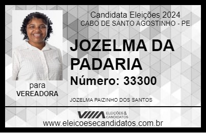 Candidato JOZELMA DA PADARIA 2024 - CABO DE SANTO AGOSTINHO - Eleições