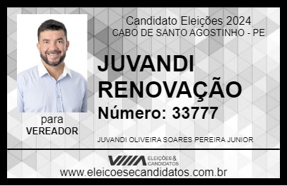 Candidato JUVANDI RENOVAÇÃO 2024 - CABO DE SANTO AGOSTINHO - Eleições