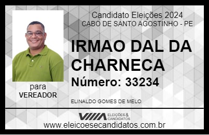 Candidato IRMAO DAL DA CHARNECA 2024 - CABO DE SANTO AGOSTINHO - Eleições