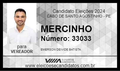 Candidato MERCINHO 2024 - CABO DE SANTO AGOSTINHO - Eleições