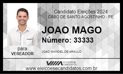 Candidato JOAO MAGO 2024 - CABO DE SANTO AGOSTINHO - Eleições