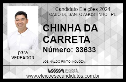 Candidato CHINHA DA CARRETA 2024 - CABO DE SANTO AGOSTINHO - Eleições