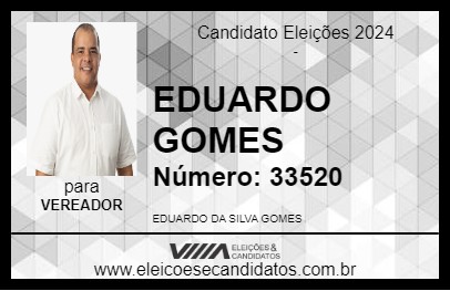 Candidato EDUARDO GOMES 2024 - CABO DE SANTO AGOSTINHO - Eleições