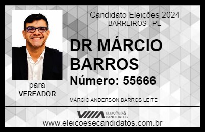 Candidato DR MÁRCIO BARROS 2024 - BARREIROS - Eleições