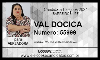 Candidato VAL DOCICA 2024 - BARREIROS - Eleições