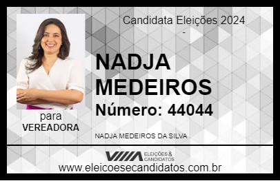 Candidato NADJA MEDEIROS 2024 - CABO DE SANTO AGOSTINHO - Eleições